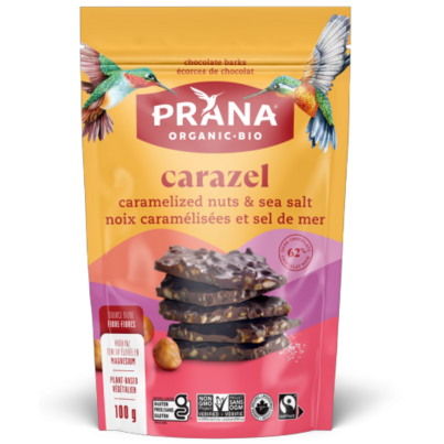 PRANA Carazel Chocolate Bark Caramelized Nuts & Sea Salt