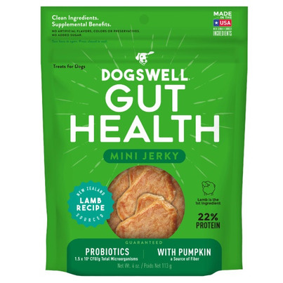 Dogswell Gut Health Dog Treats Mini Lamb Jerky