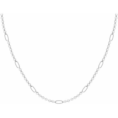 Natalie Wood Designs Eclipse Chain Layering Necklace Silver
