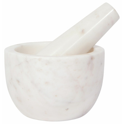 Now Designs Heirloom Marble Mortar And Pestle White