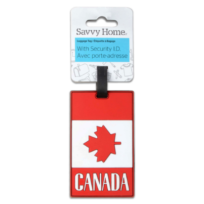 Savvy Home Canadian Flat Luggage Tag With Security ID