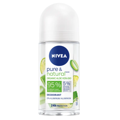 Nivea Pure & Natural Aluminium Free Organic Roll-On Deodorant Aloe Vera