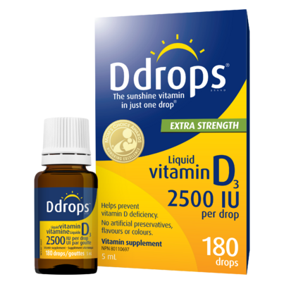 Ddrops Vitamin D3 2500 IU Extra Strength