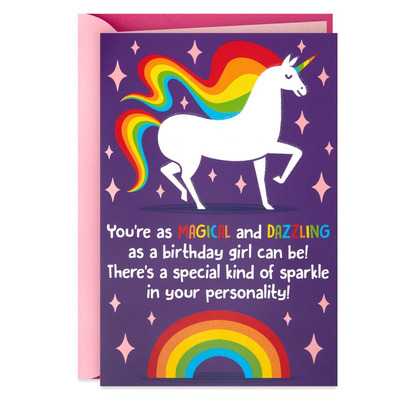 Hallmark Birthday Card For Girls Unicorn