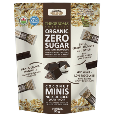 Theobroma Chocolat Organic Zero Sugar Chocolate & Coconut Mini Batons