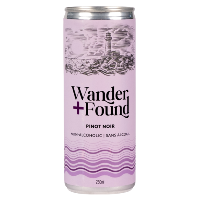 Wander + Found Pinot Noir Alcohol Free Wine Single Serve Can