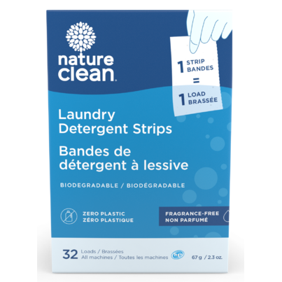 Nature Clean Laundry Detergent Strips Fragrance Free
