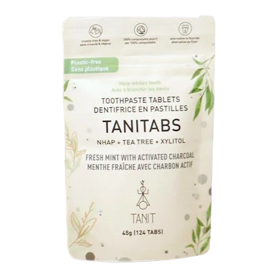 TANIT Toothpaste Tablets Refill Fresh Mint With Activated Charcoal