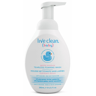 Live Clean Baby Gentle Moisture Tearless Foaming Wash