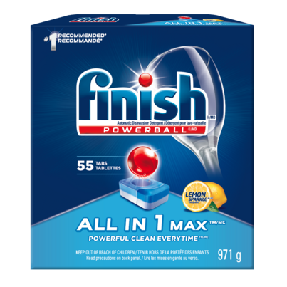 Finish Dishwasher Detergent All In 1 Max Lemon