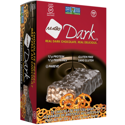 NuGo Dark Chocolate Pretzel Protein Bar Case