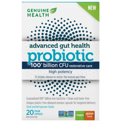 Genuine Health Advanced Gut Health Probiotic 100 Billion CFU