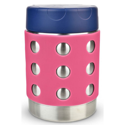 Lunchbots Leak-Proof Thermal Lunch Container With Dots Pink