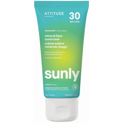 ATTITUDE Sunly Face Mineral Sunscreen SPF 30 Unscented