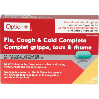 Option+ Extra Strength Flu, Cough & Cold Complete