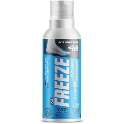 X3 Freeze Cooling Pain Relief Spray For Sore Feet