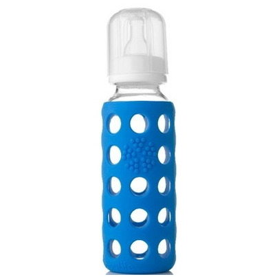 Lifefactory Glass Baby Bottle with Silicone Sleeve Ocean