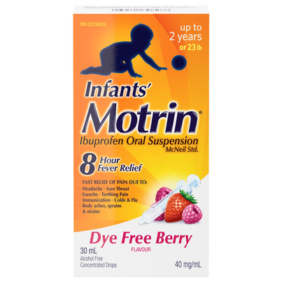 Motrin Infants' Ibuprofen Oral Suspension Concentrated Drops Berry