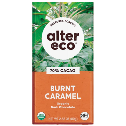 Alter Eco Dark Salted Organic Chocolate Burnt Caramel
