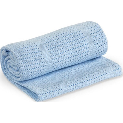 Lulujo Cellular Blanket Cotton Blue