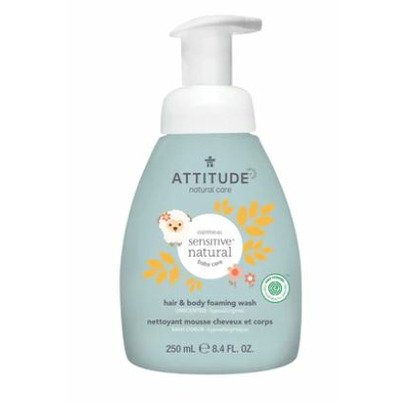 ATTITUDE Baby 2-in-1 Natural Hair And Body Foaming Wash