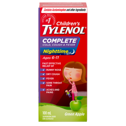 Tylenol Children's Complete Cold, Cough & Fever Nighttime Suspension Liquid