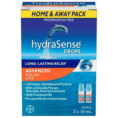 HydraSense Advanced Eye Drops For Dry Eyes Twin Pack