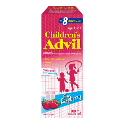 Advil Children's Suspension Dye Free Blue Raspberry