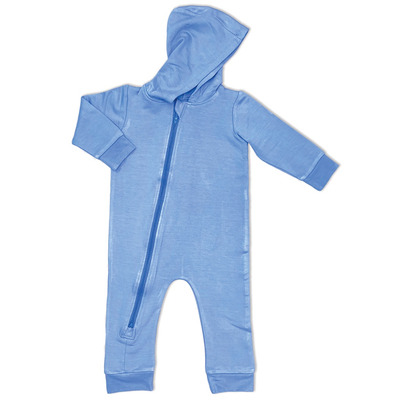 Silkberry Baby Bamboo Fleece Hooded Romper With Zipper Vista