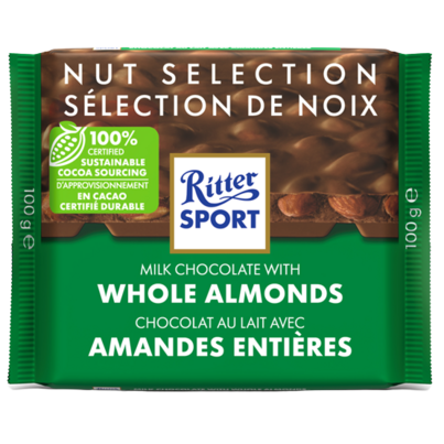 Ritter Sport Milk Chocolate With Whole Almonds Square