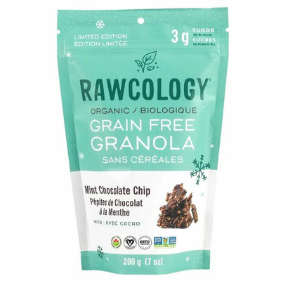 Rawcology Grain Free Granola Mint Chocolate Chip With Cacao