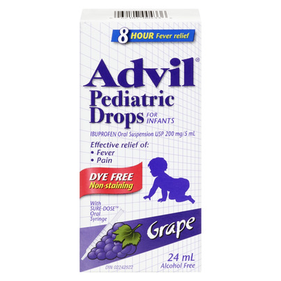 Advil Pediatric Drops For Infants Dye Free Grape