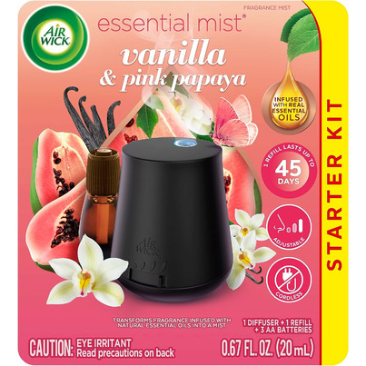 Air Wick Essential Mist Fragrance Oil Diffuser Vanilla & Pink Papaya