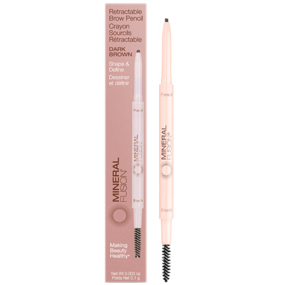 Mineral Fusion Rose Gold Retractable Brow Pencil Dark Brown