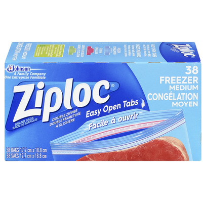 Ziploc Double Zipper Medium Freezer Bags