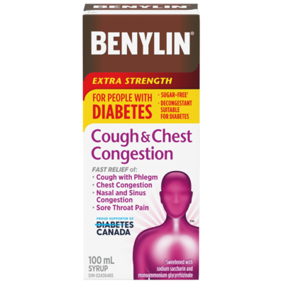 Benylin Extra Strength Cough & Chest Relief For People With Diabetes