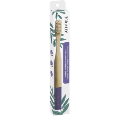 ATTITUDE Adult Toothbrush Purple Handle