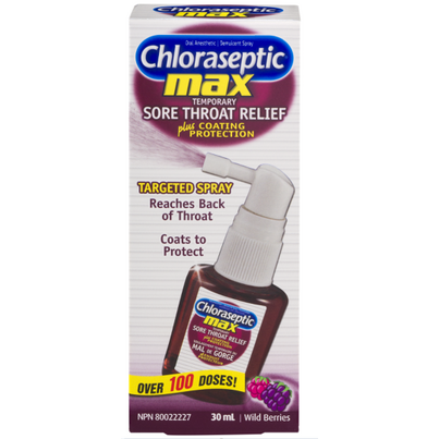 Chloraseptic Max Sore Throat Relief Plus Coating Protection