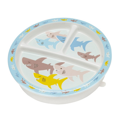 Sugarbooger Divided Suction Plate Smiley Shark