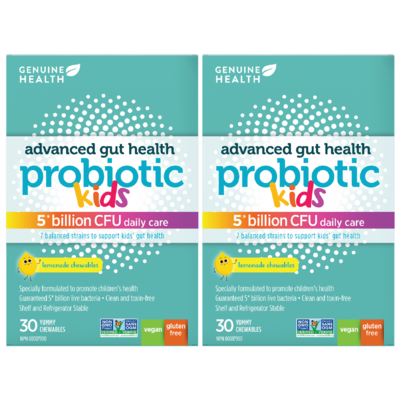 Genuine Health Advanced Gut Health Probiotic Kids 5 Billion CFU BOGO