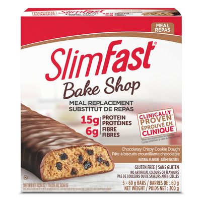 SlimFast Bake Shop Meal Replacement Bars Chocolatey Crispy Cookie Dough