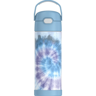 Thermos Stainless Steel FUNtainer Water Bottle With Spout Blue Tie Dye