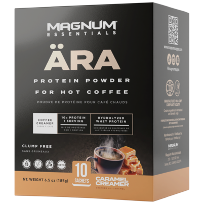 Magnum Essentials ARA Protein Powder For Hot Coffee Caramel Creamer