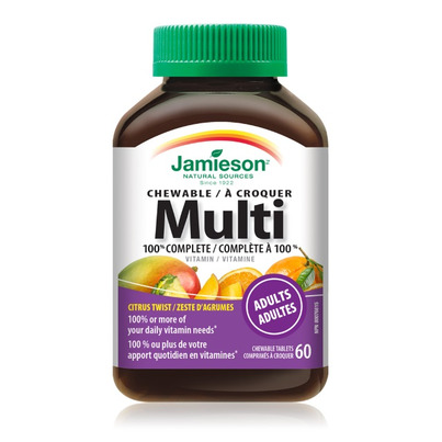 Jamieson  ChewableMulti 100% Complete Vitamin Citrus Twist