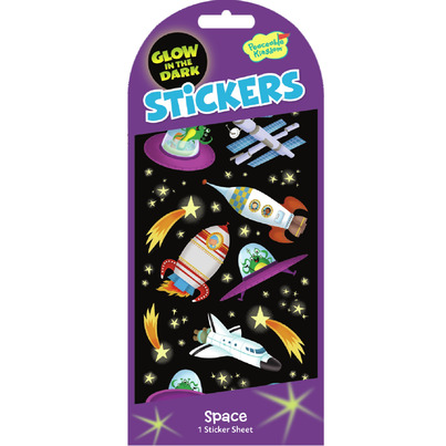 Peaceable Kingdom Space Glow In The Dark Stickers
