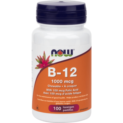 NOW Foods Chewable Vitamin B12 With Folic Acid 1000 Mcg