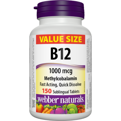 Webber Naturals Vitamin B12 Methylcobalamin Value Size