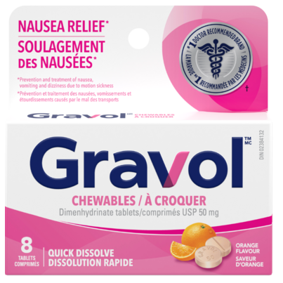 Gravol Quick Dissolve Chewable Tablets