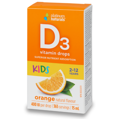 Platinum Naturals Kids Orange Vitamin D3 Liquid Drops