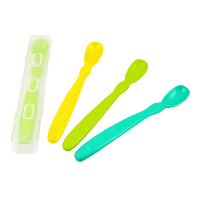 Re-Play Infant Spoons With Travel Case Aqua